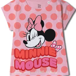 Wear Your Mind Girls Mickey Mouse Printed Round Neck Top-image-15
