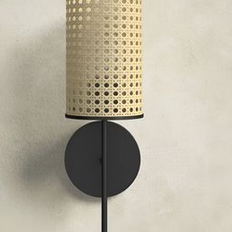 akway Black & Beige Textured Wooden Wall Lamp-image-31