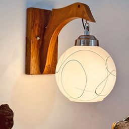 Cruv Brown Wood Wall Lamp-42