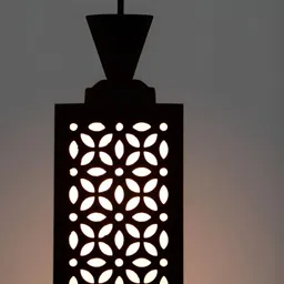 Gojeeva Black Wood Square Shaped Wall Lamp-23