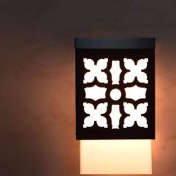 Gojeeva Black Wood Square Shaped Wall Lamp-image-90