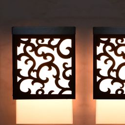 Gojeeva Black Wood Square Shaped Wall Lamp-picture-30