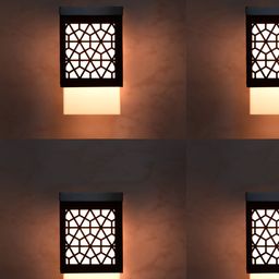 Gojeeva Black Wood Square Shaped Wall Lamp-image-97