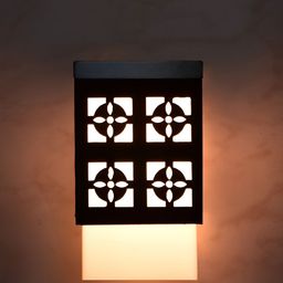 Gojeeva Black Wood Square Shaped Wall Lamp-image-71