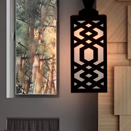 Gojeeva Black Wood Square Shaped Wall Lamp-image-54