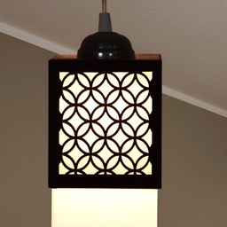 Gojeeva Black Wood Square Shaped Wall Lamp-26
