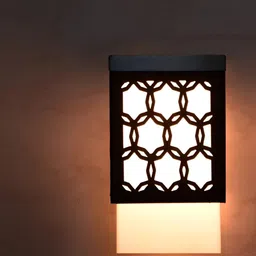 Gojeeva Black Wood Square Shaped Wall Lamp-38