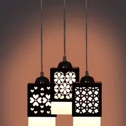 Gojeeva Black Wood Square Shaped Wall Lamp-image-62