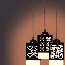 Gojeeva Black Wood Square Shaped Wall Lamp-image-95