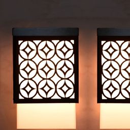 Gojeeva Black Wood Square Shaped Wall Lamp-image-66