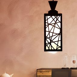 Gojeeva Black Wood Square Shaped Wall Lamp-25