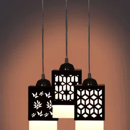 Gojeeva Black Wood Square Shaped Wall Lamp-image-94