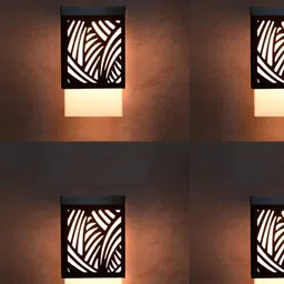 Gojeeva Black Wood Square Shaped Wall Lamp-image-50