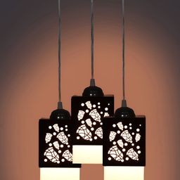 Gojeeva Black Wood Square Shaped Wall Lamp-picture-33