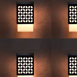 Gojeeva Black Wood Square Shaped Wall Lamp-image-49