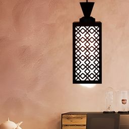 Gojeeva Black Wood Square Shaped Wall Lamp-image-50