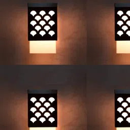 Gojeeva Black Wood Square Shaped Wall Lamp-image-19
