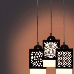 Gojeeva Black Wood Square Shaped Wall Lamp-picture-28