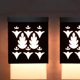 Gojeeva Black Wood Square Shaped Wall Lamp-image-59