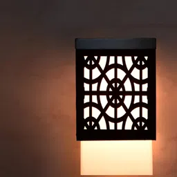 Gojeeva Black Wood Square Shaped Wall Lamp-image-82