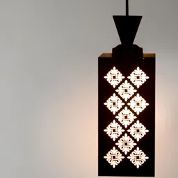 Gojeeva Black Wood Square Shaped Wall Lamp-39