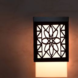 Gojeeva Black Wood Square Shaped Wall Lamp-18