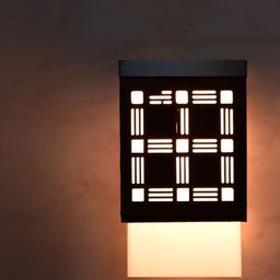 Gojeeva Black Wood Square Shaped Wall Lamp-image-77