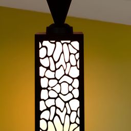 Gojeeva Black Wood Square Shaped Wall Lamp-52