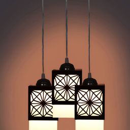 Gojeeva Black Wood Square Shaped Wall Lamp-28