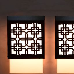 Gojeeva Black Wood Square Shaped Wall Lamp-image-53