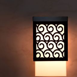 Gojeeva Black Wood Square Shaped Wall Lamp-picture-48
