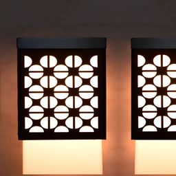 Gojeeva Black Wood Square Shaped Wall Lamp-picture-47