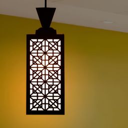 Gojeeva Black Wood Square Shaped Wall Lamp-image-52