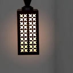 Gojeeva Black Wood Square Shaped Wall Lamp-48