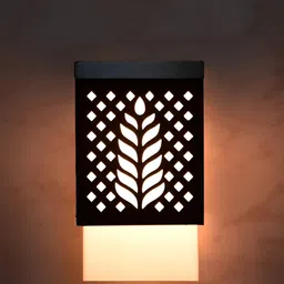 Gojeeva Black Wood Square Shaped Wall Lamp-image-80