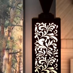Gojeeva Black Wood Square Shaped Wall Lamp-34