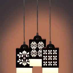 Gojeeva Black Wood Square Shaped Wall Lamp-picture-48
