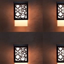 Gojeeva Black Wood Square Shaped Wall Lamp-picture-35