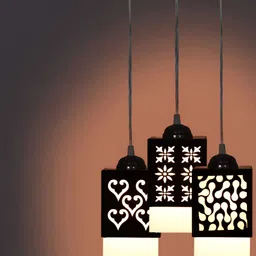 Gojeeva Black Wood Square Shaped Wall Lamp-image-62