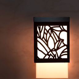 Gojeeva Black Wood Square Shaped Wall Lamp-image-73
