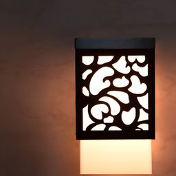 Gojeeva Black Wood Square Shaped Wall Lamp-image-93