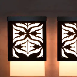 Gojeeva Black Wood Square Shaped Wall Lamp-image-84
