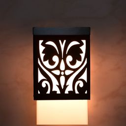 Gojeeva Black Wood Square Shaped Wall Lamp-44