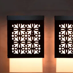 Gojeeva Black Wood Square Shaped Wall Lamp-image-60