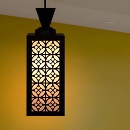 Gojeeva Black Wood Square Shaped Wall Lamp-18