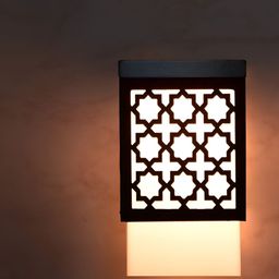 Gojeeva Black Wood Square Shaped Wall Lamp-image-11