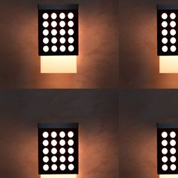 Gojeeva Black Wood Square Shaped Wall Lamp-image-99