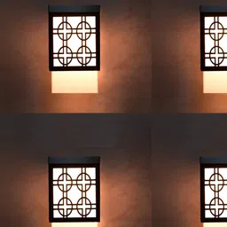 Gojeeva Black Wood Square Shaped Wall Lamp-image-68