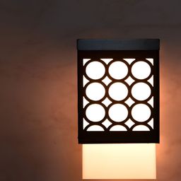 Gojeeva Black Wood Square Shaped Wall Lamp-image-82