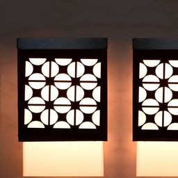 Gojeeva Black Wood Square Shaped Wall Lamp-image-87